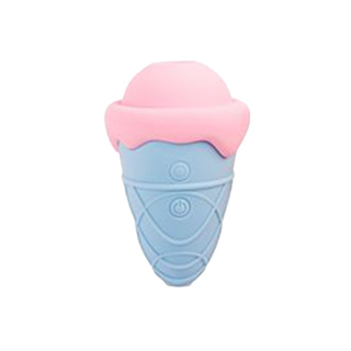 現貨一日出 舌舔+震動 可愛甜筒 冰淇淋造型吸吮震動器 跳蛋 震動器 按摩棒 粉藍款 情趣 情趣用品