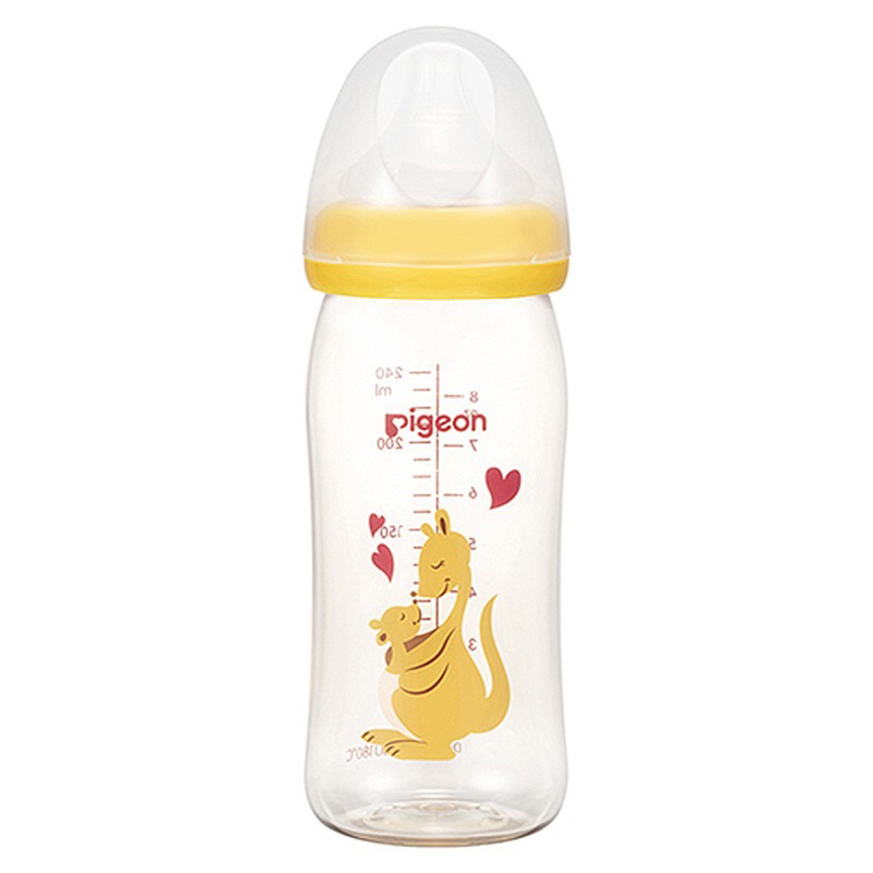 🍼貝親 pigeon 寬口 母乳實感 PPSU/玻璃 彩繪奶瓶  240ml 袋鼠🦘🦘🦘