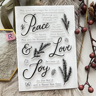 1080 peace joy 透明印章 水晶印章