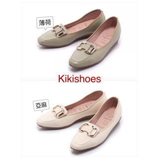 [kikishoes] 【FAIR LADY】年終優惠 旅行日記旅行日記都會精緻雙C飾釦平底鞋 (502645)