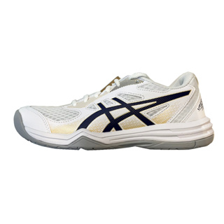 【outlet出清/超取免運】ASICS 女款 23-29cm 室內運動鞋入門款 排球鞋 白X深藍1072A088104