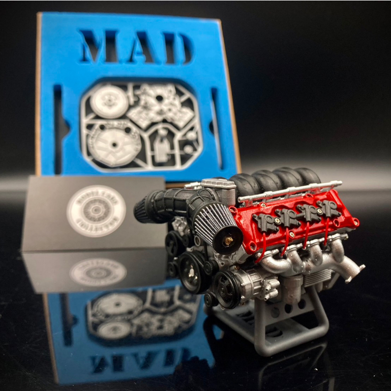 【收藏模人】MAD 心擎 引擎 V8 LS3 組裝模型 3D列印 遙控車 靜態 擺飾 1/10 1:10
