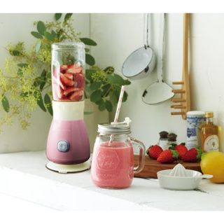 【二手】 Récolte Solen果汁機 RSB-3 粉紅色 (玻璃瓶 300ml + 隨行杯 400ml*2)