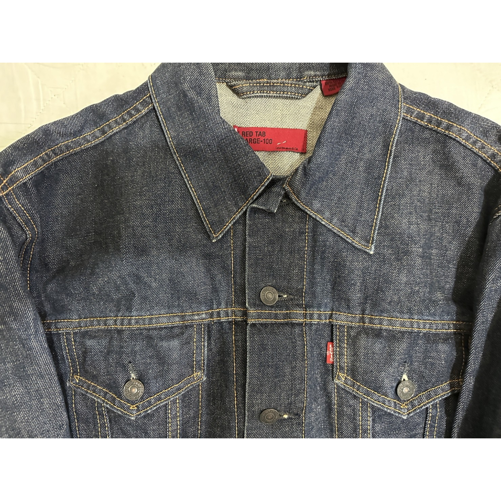 近全新正品Levis RED TAB藍色仿舊牛仔外套