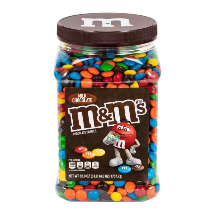M&amp;M's 牛奶糖衣巧克力罐裝 1757.7公克