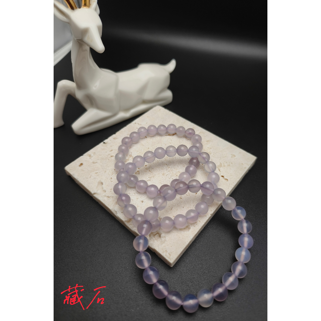 [藏石] C0007紫玉髓 8mm+ 水晶 手珠 手串 手鍊 送禮 天然 台灣現貨