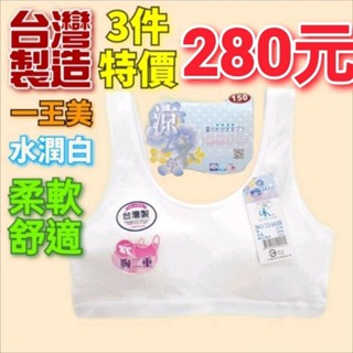 臺灣製🇹🇼一王美 水潤白學生成長胸衣(7246B)150號、160號、165號/學生內衣/發育內衣