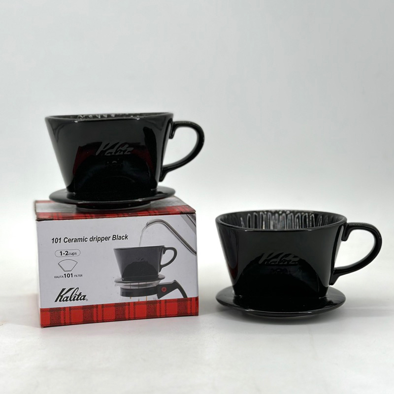 其里商行 KALITA 101系列陶製三孔濾杯-黑色 手沖咖啡 陶瓷 濾杯