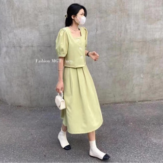 櫥窗girl👱🏻‍♀️獨家自訂款、韓版🇰🇷高質感韓系時尚二件式長裙套裝