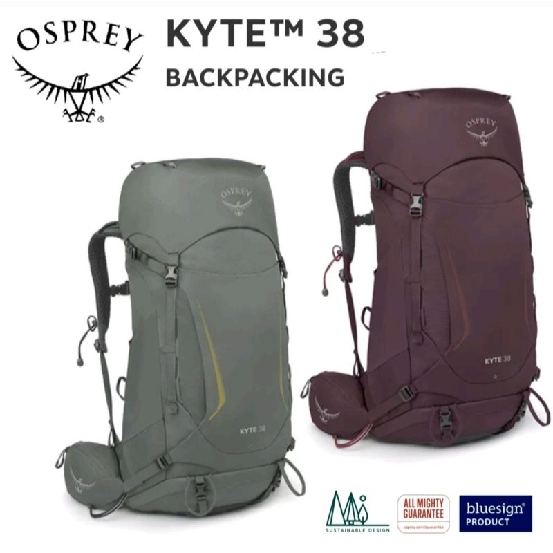 美國Osprey Kyte38 XS/S輕量女款登山背包|落基溪綠色/10004794|接骨木梅紫/10004792