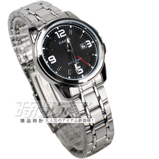 CASIO卡西歐 LTP-1314D-1A 原價1470 經典簡約數字錶 女錶 不銹鋼 日期顯示窗 黑色 【時間玩家】