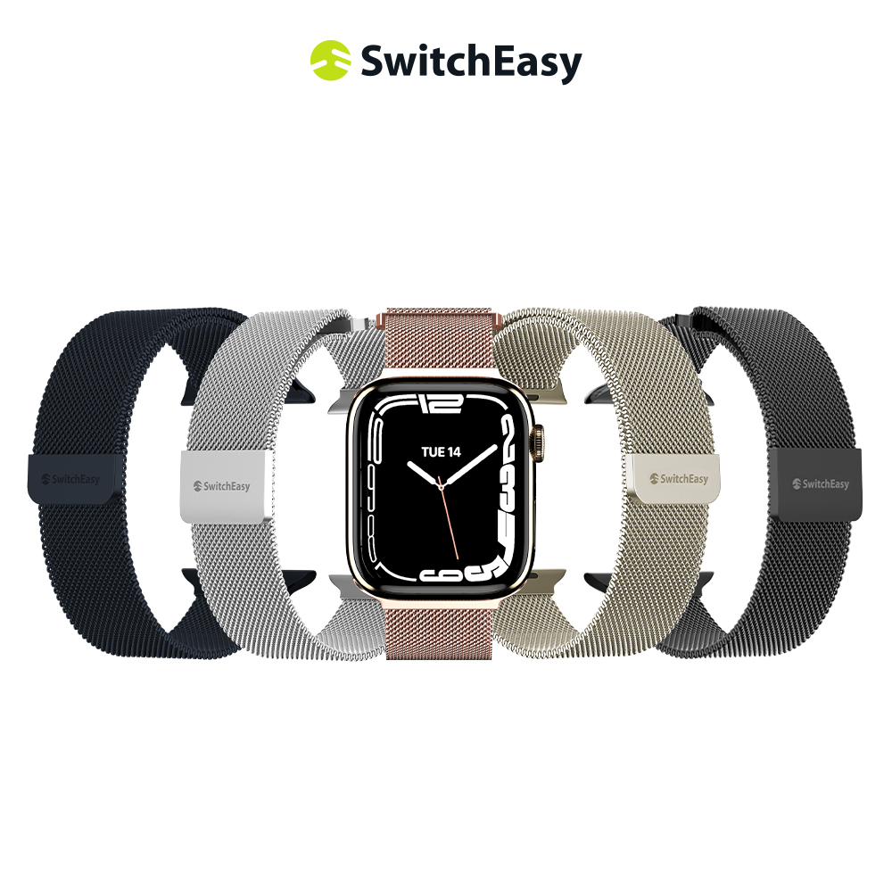 SwitchEasy 魚骨牌  Apple Watch Mesh 米蘭不鏽鋼金屬磁吸錶帶 Ultra/9/8/7/6/5