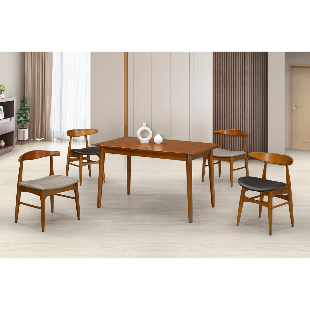【全台傢俱】GD-23 高雅長桌 深色 4.2尺 / 5尺 餐桌 實木餐椅 傢俱工廠特賣 批發價優惠