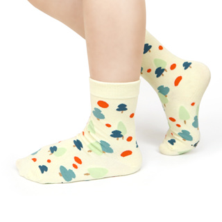 【in Pairs】小樹-米 中筒襪 童襪 防滑點點 止滑設計