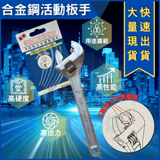 米哥的店 臺灣出貨 活動板手 省力型 合金鋼 活動板手 高扭力板手 萬用板手 開口扳手 螺絲扳手 機車螺絲 汽車螺絲