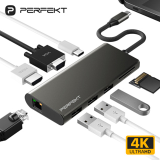 PERFEKT 9孔Type C Hub 多功能 集線器 USB Hub macbook 蘋果筆電 USB 擴充 現貨