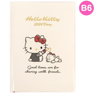 日本 2024 凱蒂貓 Hello kitty 行事曆 B6 厚本 三麗鷗 手帳本 手冊 年曆本 跨年日誌本 年曆