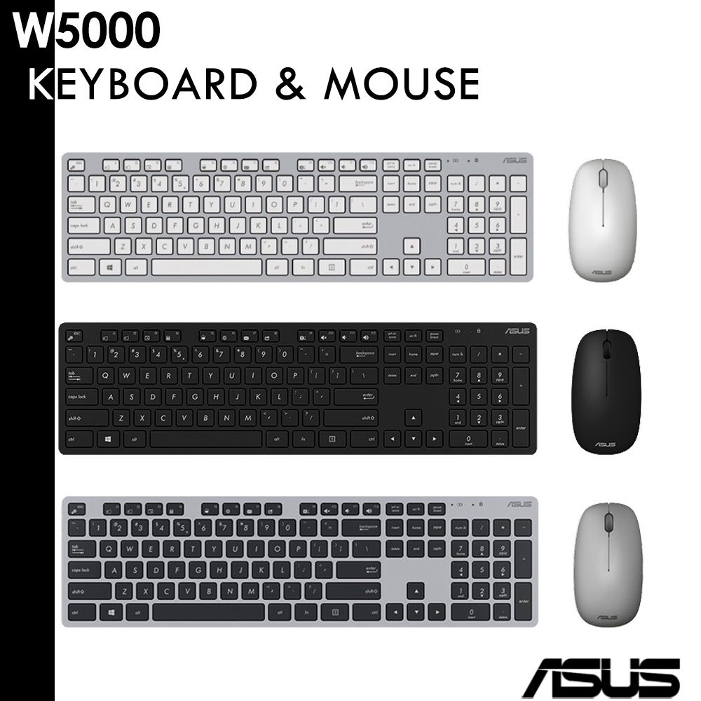 ASUS 送大尺寸滑鼠墊 W5000 無線鍵盤滑鼠組
