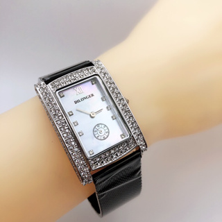 DILONGER/LD00003M/方形H滿鑽雙眼女錶/方形鑽錶#珍珠錶底#雙眼女錶#米蘭女錶
