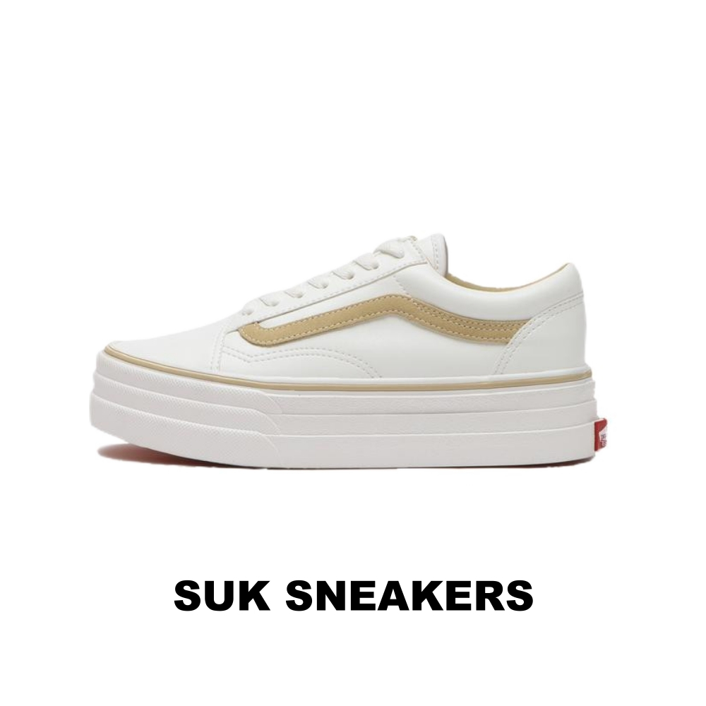 代購♦️2309 Vans Old Skool 3Sole 日本限定 奶茶 白色 三層 結構 厚底 增高 皮革