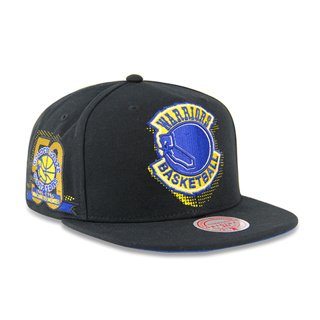 【Mitchell & Ness】MN NBA 金洲 勇士 50周年 經典黑 復古 棒球帽【ANGEL NEW ERA】