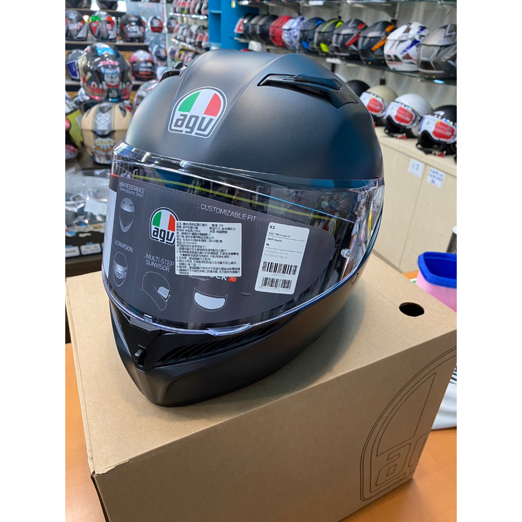 ∥益發安全帽九如店∥AGV K3   素色 全罩 K3 義大利 大鴨尾 K3 ECE22.06 新款