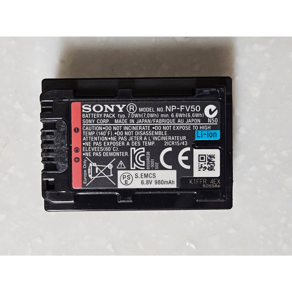 【SONY 索尼】NP-FV50 NPFV50 原廠電池 SONY電池 錄影機電池  DV電池 二手良品