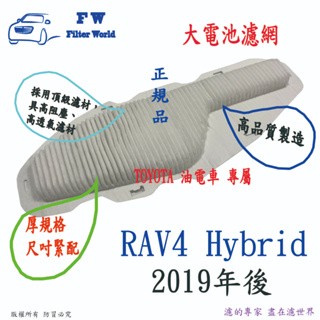 TOYOTA 豐田 RAV4 RAV-4 2019年後 大電池風扇濾網 電瓶空氣芯 電瓶濾網 蓄電池濾網 通風濾網