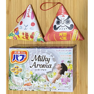 日本kao四合一乳香精油入浴劑12錠 (4種香氛如說明）/日本 CHARLEY祈福入浴劑 福運兔 達摩 25g