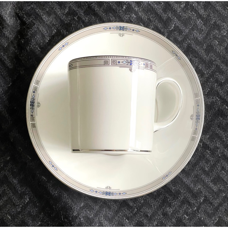 Wedgwood Platinum AMHERST 阿默斯特白金鑲邊英國骨瓷咖啡杯盤全新品