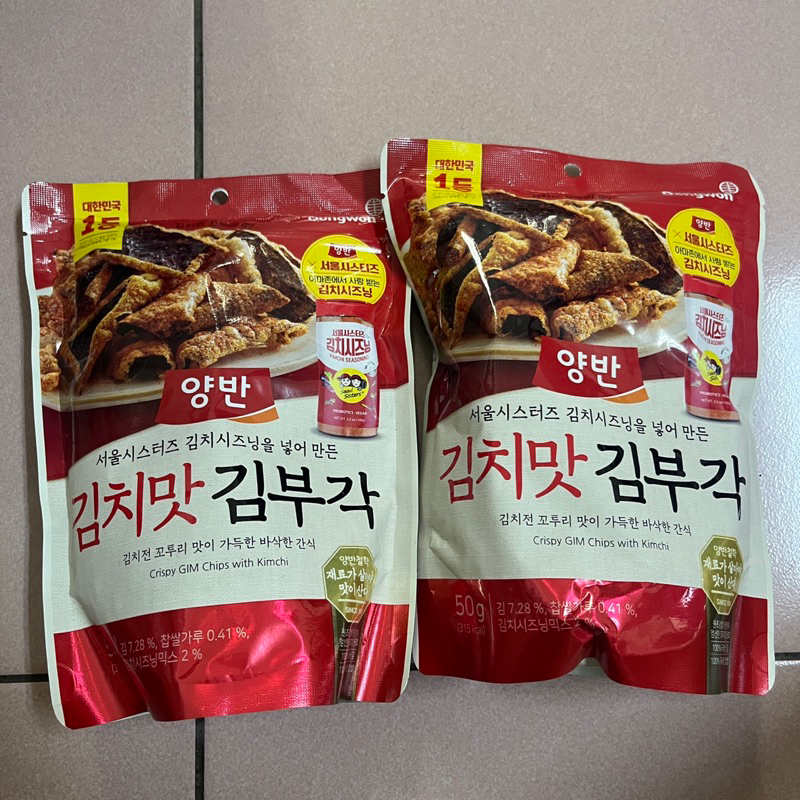 現貨 韓國購入 海苔 Dongwon 東遠 海苔脆餅 泡菜 50g 快速出貨