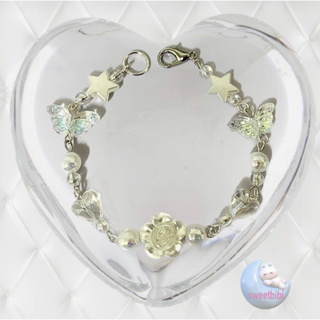 Rose Garden Bracelet-【玫瑰花園】🦋手作夢幻公主系- 珍珠串珠手鍊, 蝴蝶手鍊