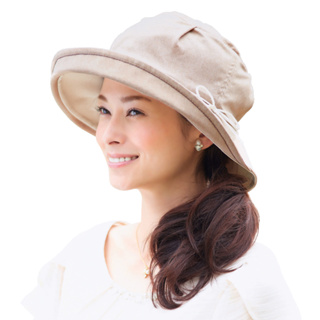 【購購play】日本COGIT 3D拱型蝴蝶結小顏帽(摩卡) 抗UV 防曬 防風繩 防潑水 漁夫帽 盆帽 遮陽帽 透氣