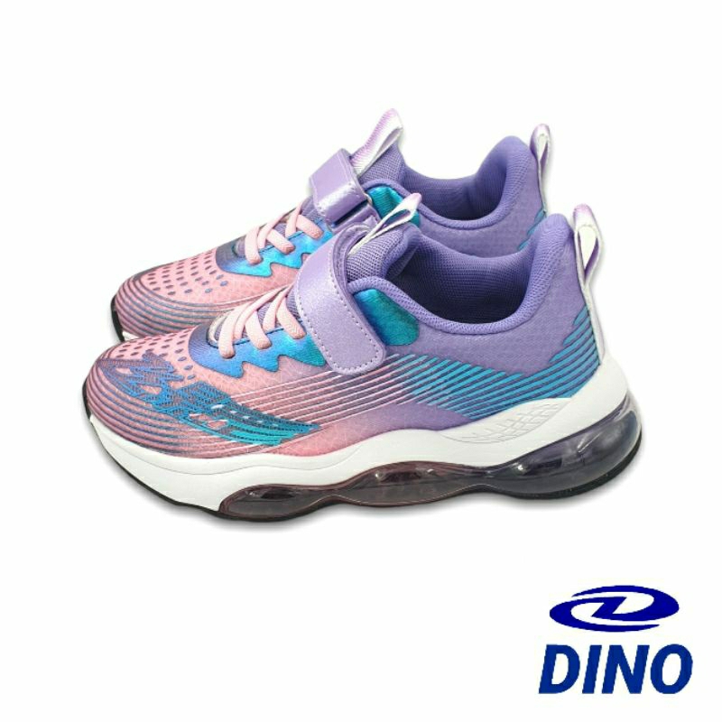 【米蘭鞋都】DINO (童) 輕量 緩震 氣墊 慢跑鞋 運動鞋 透氣 防臭 止滑 2556 紫 另有黑色