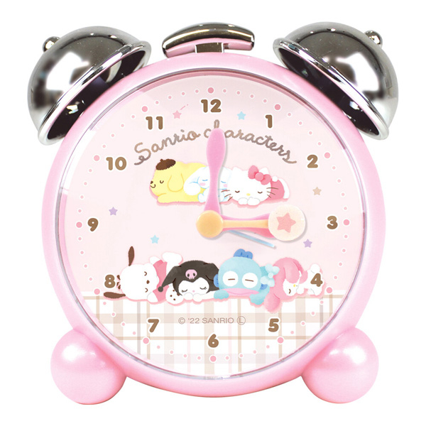 【模型君】日本 三麗鷗 鬧鐘 時鐘 凱蒂貓 美樂蒂 酷洛米 秒針 造型鬧鐘 正版 現貨
