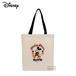 Disney 迪士尼 肩背包 休閒米奇 帆布肩背包 大容量 可A4 手提包 帆布包 PTD22-C6-54 得意時袋