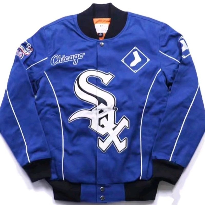 芝加哥 SOX 白襪隊 棒球外套 防寒 寬鬆 夾克 嘻哈 饒舌 美版：S~XL