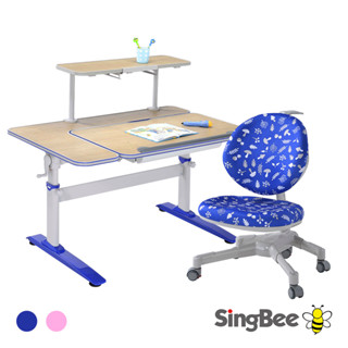 【SingBee 欣美】寬115cm 成長桌椅組SBD-504&80+126椅 書桌椅 學習桌椅 升降桌椅