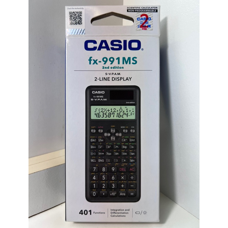【CASIO】工程用標準型計算機-第2代(FX-991MS-2) 計算機 工程計算機 工程用計算機