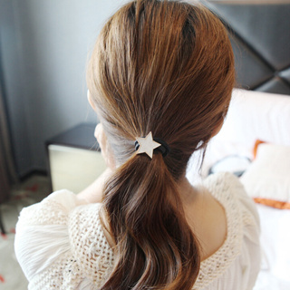 【NiNi Me】 韓系髮飾 時尚五角星星髮束 造型髮圈 髮束 H9263