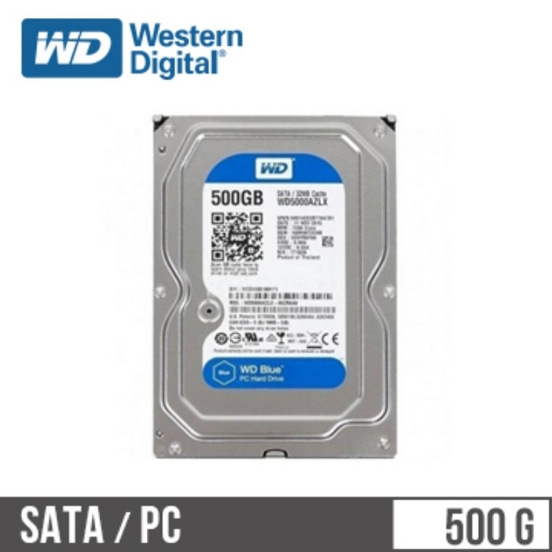 [ WD威騰 ] 藍標 500G 3.5吋 全新品 SATA硬碟（WD5000AZLX/3y)