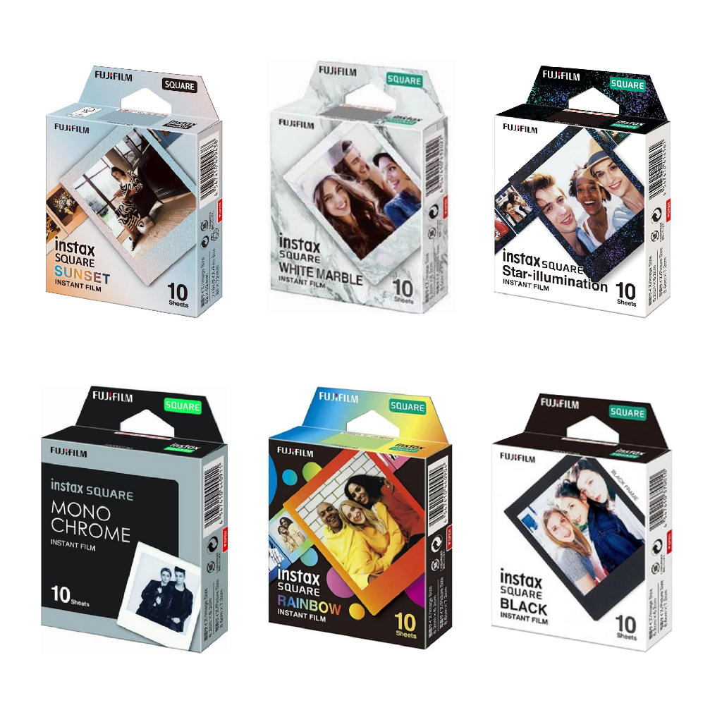 【電玩批發商】富士 FUJIFILM 拍立得底片 instax Square 拍立得 底片 星光 彩虹 白石紋 黑白復刻