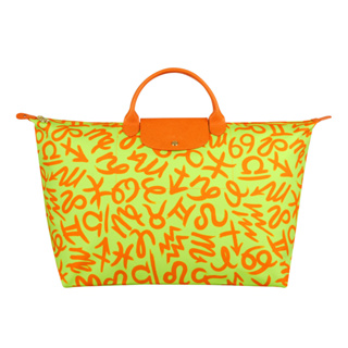 LONGCHAMP 聯名系列Jeremy Scott旅行袋(螢光黃)