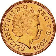 【全球郵幣】 England 2004 NEW PENNY 1 Pence 1便 士AU 英國伊莉莎白二世女王肖像