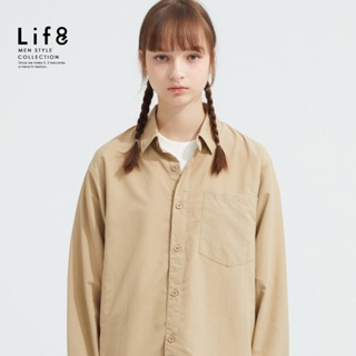 Life8 井字紋路 休閒長袖襯衫-10829