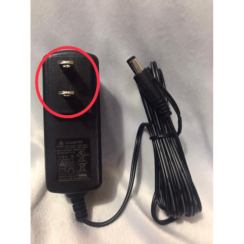 全新: AC ADAPTER (DC 12V-1A)變壓器B款