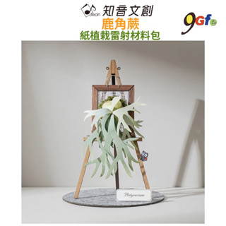 紙模型 紙植栽 雷射材料包 鹿角蕨 9028416 紙風景 手作 擺飾 紙模型紙雕 裝飾 DIY 壓克力 壓克力展示盒