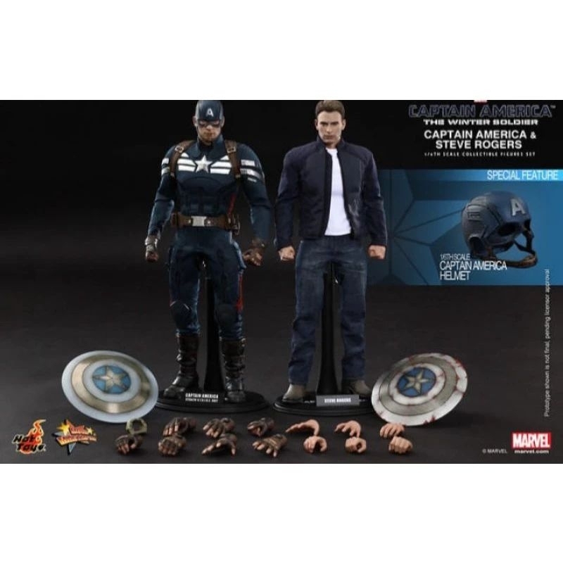 全新 野獸國 Hot Toys MMS243 美國隊長 史提夫羅傑斯雙人套裝組 非 MMS360