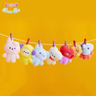 夢幻拉拉♥【現貨】BTS 防彈少年團 BT21 MINI系列 TATA CHIMMY毛絨吊飾 娃娃機 鑰匙圈B00175