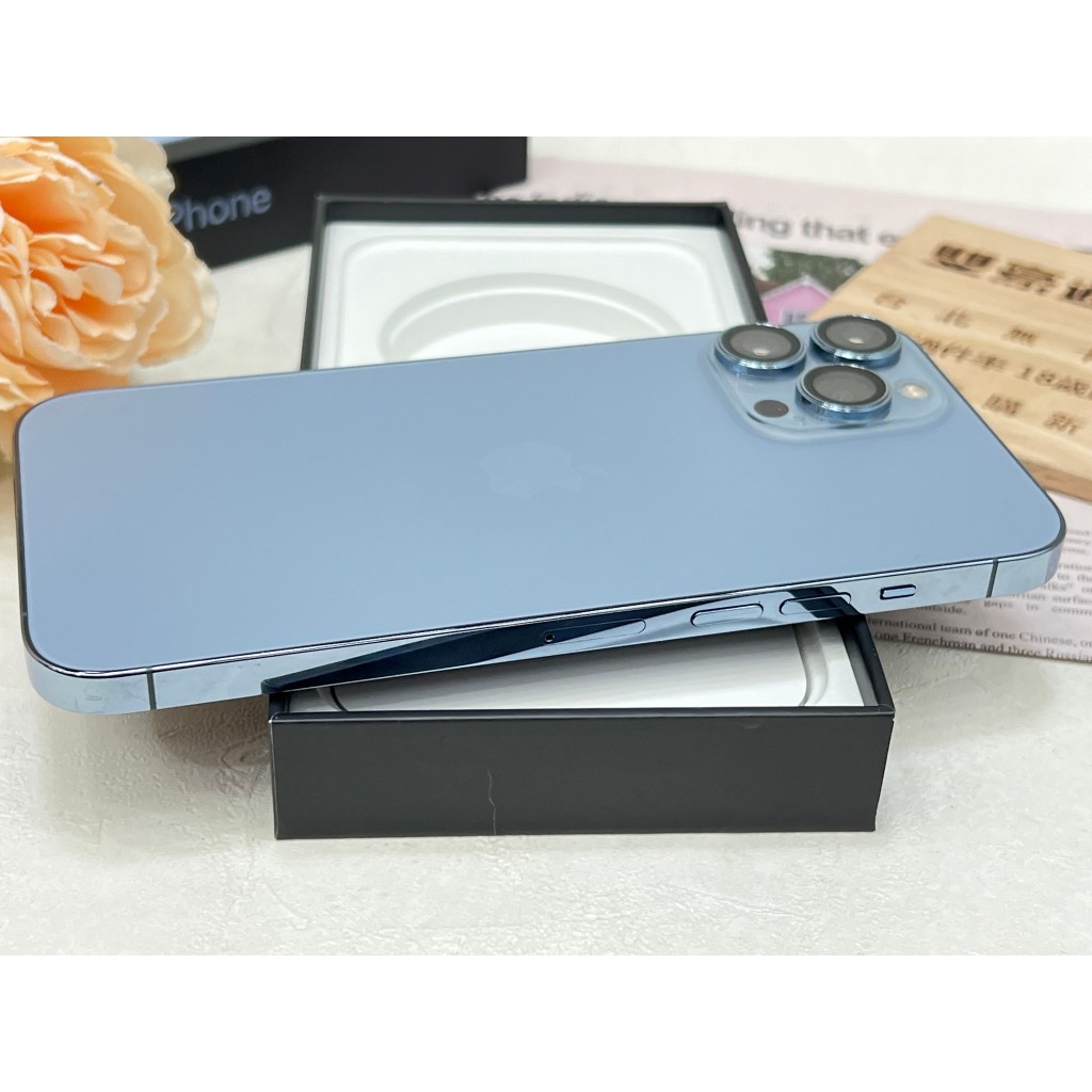 🧸iPhone 13Pro Max 512G 藍色 電池90% 有盒裝配件